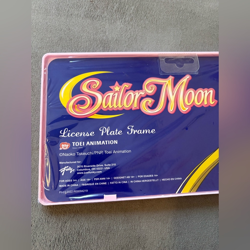 Sailor Moon License Plate Frame Planetary Guardian Symbols Pink Icons - Picture 6 of 7